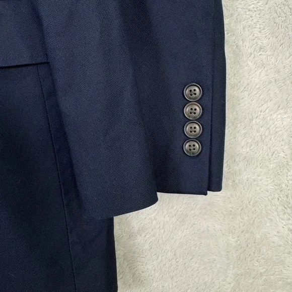 NEW Saddlebred Mens 48R Navy Blue Cotton Blazer Sport Coat Jacket Gingham Lining